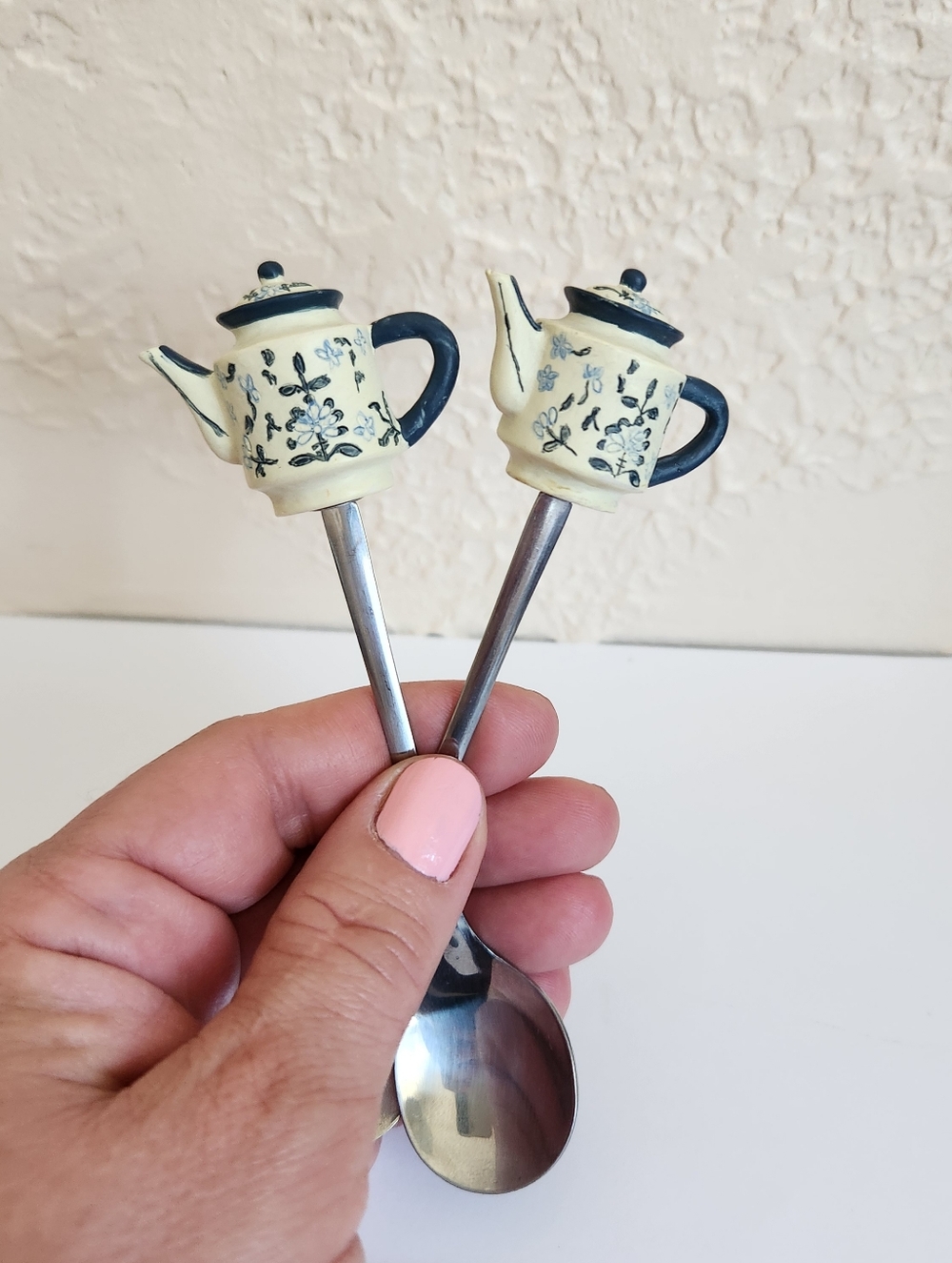 Set of 2 Teapot Handle Teaspoons